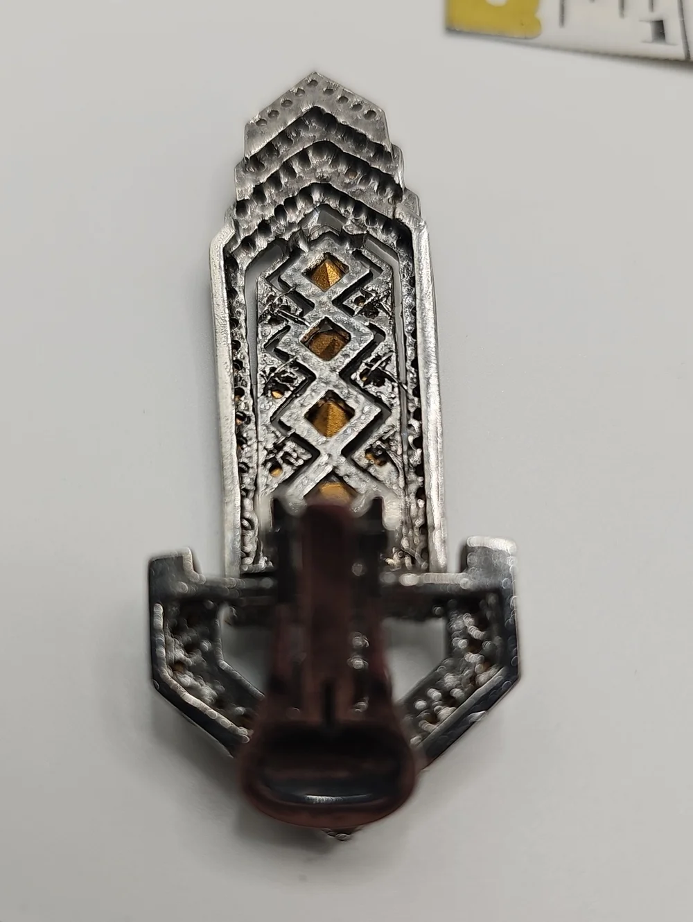Vintage Art Deco Rhinestone Geometric Clip On Earrings Womens OS Silver OS